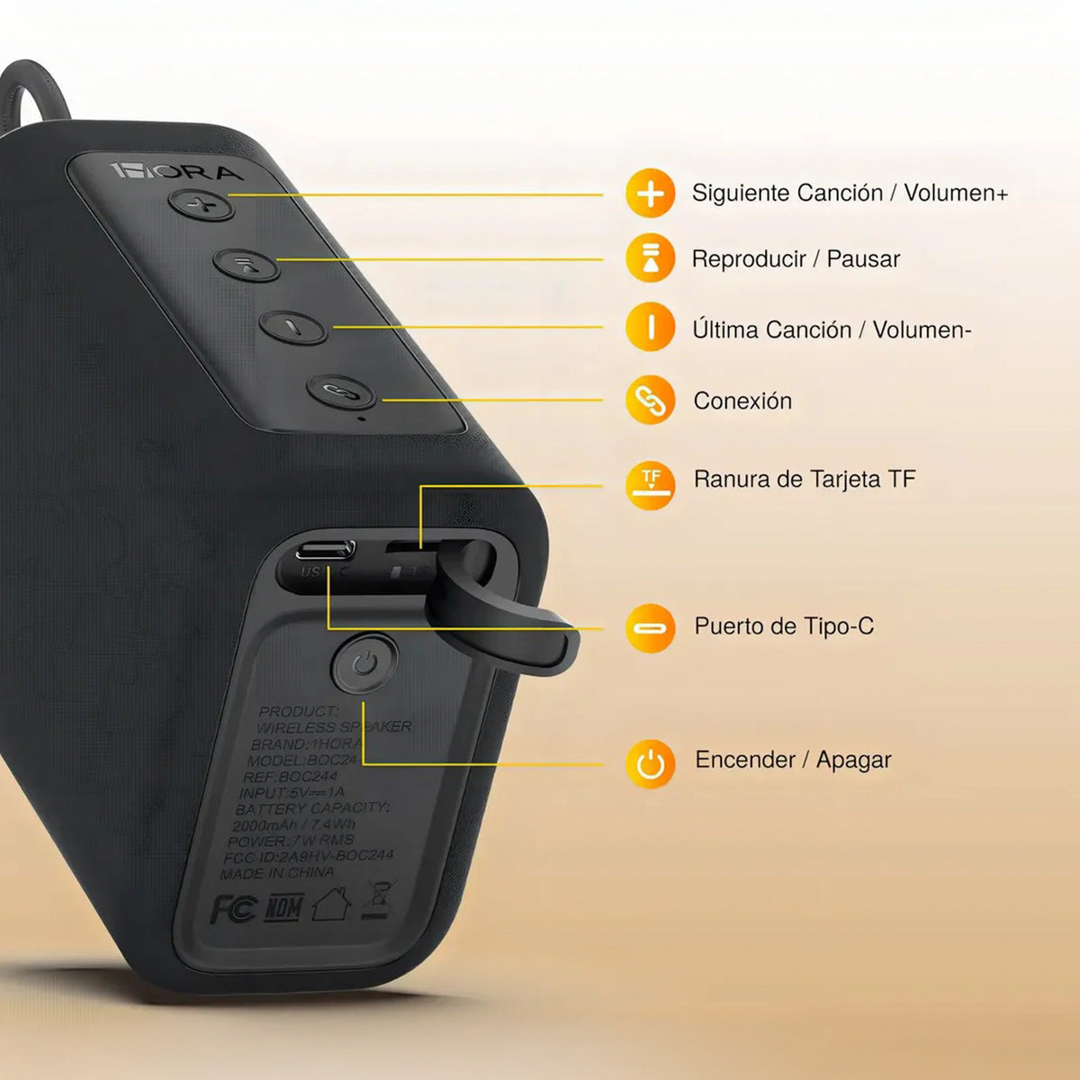 Altavoz Bluetooth BOC244